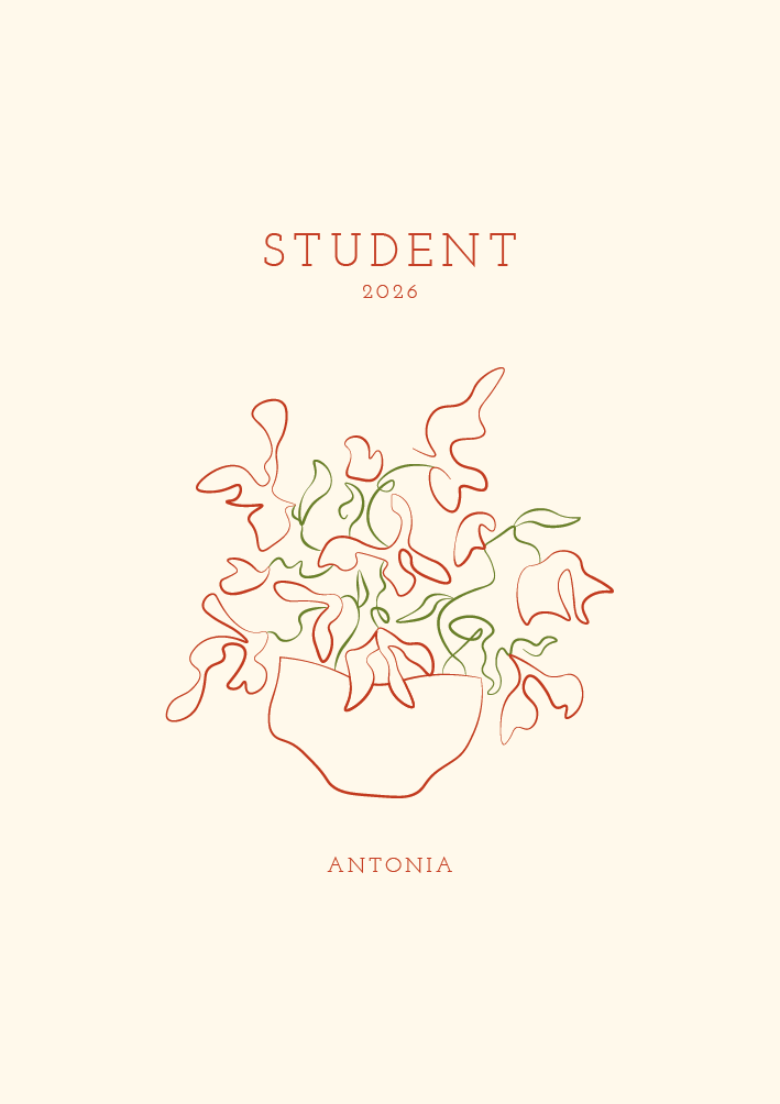 Invitationer - Antonia Student Rød